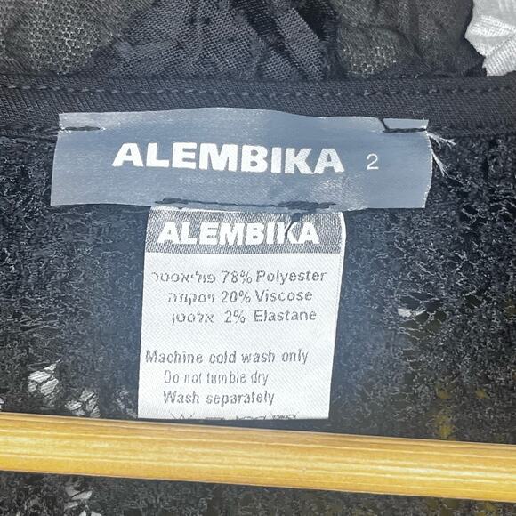 Alembika Adaline Floral Tiered Maxi Dress Size (2) Medium Oversized Artsy Lace - Picture 9 of 11